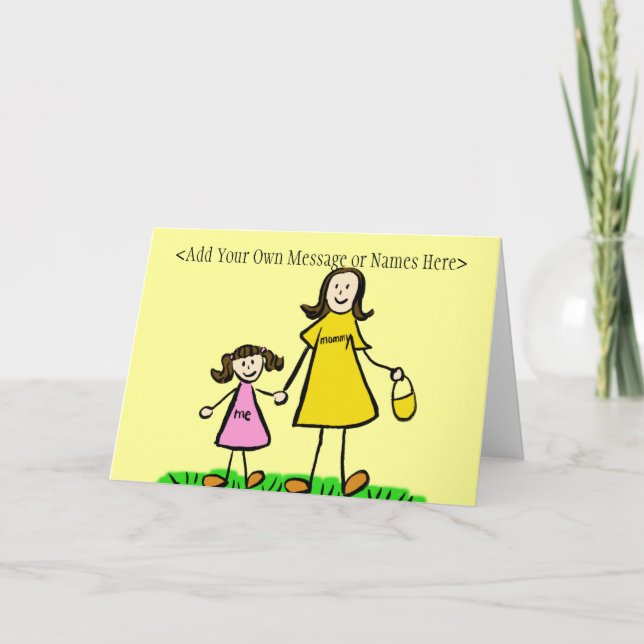Carte Brunette maman et moi (Message de Personnali (Devant)