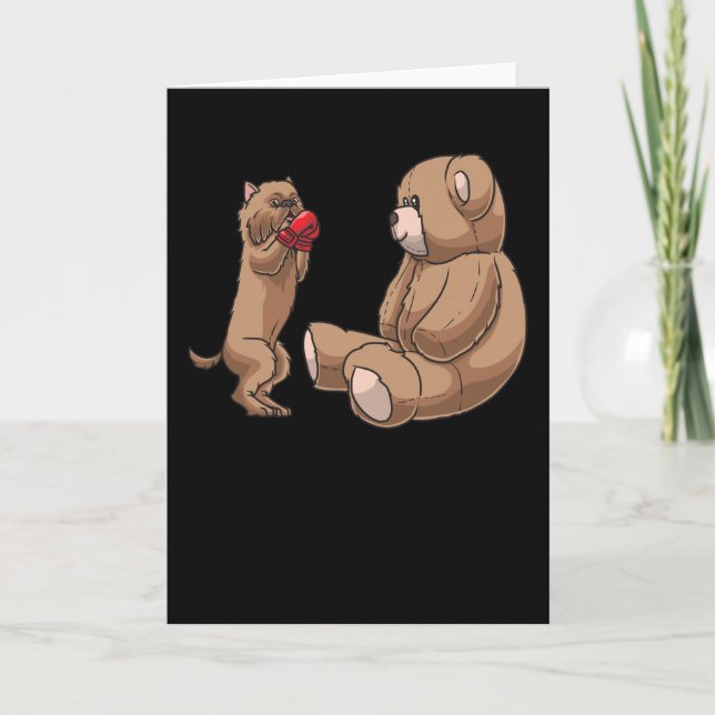 Carte Bruxelles Griffon Bruxellois Chien & animal farci (Devant)