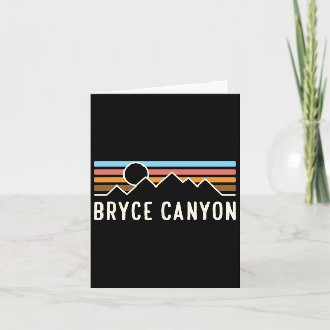 Carte Bryce Canyon National Park Retro Mountain Camping (Devant)