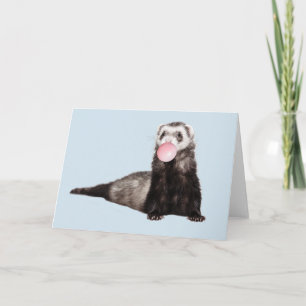 Carte Bubblegum Mignon Furet Putois Animal
