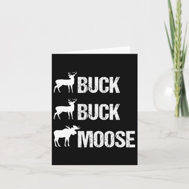 Carte Buck Buck Moose Funny Moose Buck Chasse (Devant)