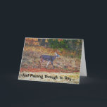 Carte Buck Deer Art Pun Funny Birthday Card<br><div class="desc">Mon oeuvre d'origine sur cette jolie carte est la photo originale d'un cerf à queue blanche à gros bec traversant une prairie, stylisée avec une technique illustrée d'art de l'affiche pour un aspect artistique. Le recto de la carte indique "Juste passer à dire... " et l'intérieur de la carte indique...</div>