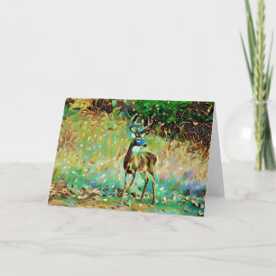 Carte Buck Deer Imaginaire Dream Art Note