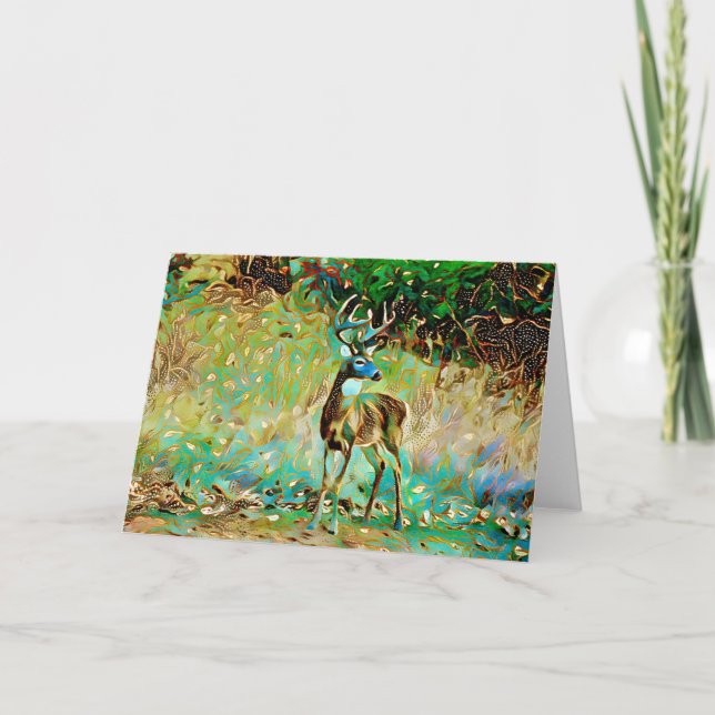 Carte Buck Deer Imaginaire Dream Art Note (Devant)