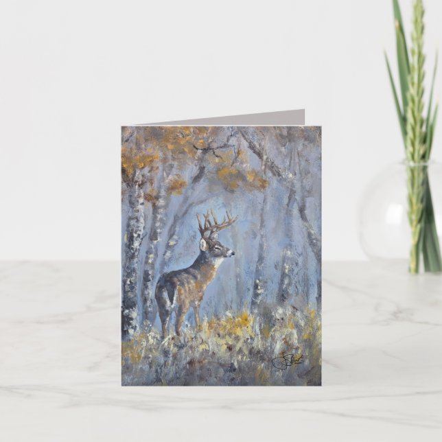 Carte Buck Meadow - peinture à la main (Devant)