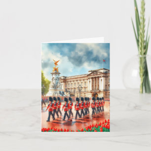 Carte Buckingham Palace London Angleterre Aquarelle