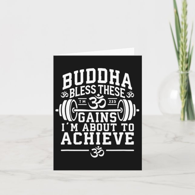 Carte Buddha Bénis Ces Gains Je suis sur le point d’atte (Devant)