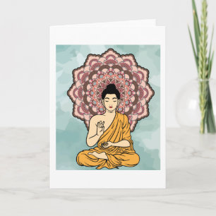 Carte Buddha Meditation Mandala Retro