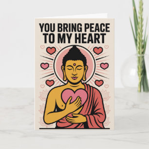 Carte Buddha Paix Pour Mon Cœur Saint-Valentin Pleine Co