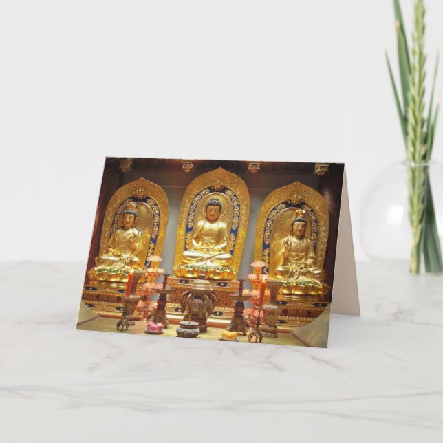 Carte buddhist shrine greeting card (Devant)