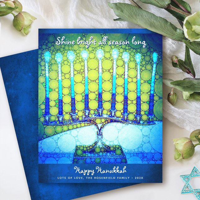 Carte Budget Menorah Hanukkah Brillez Card (Créateur téléchargé)