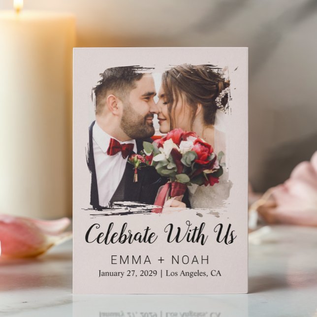 Carte Budget Photo Crème Mariage  (Créateur téléchargé)