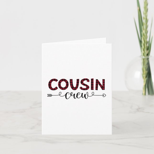 Carte Buffalo de l'équipage de Cousin Plaid Noël Motif (Devant)