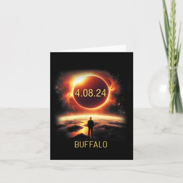 Carte Buffalo New York Ny Total Eclipse Solar 2024 Avril (Devant)