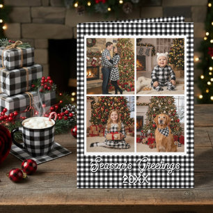 Carte Buffalo noir et blanc plaqué Nom et texte personna