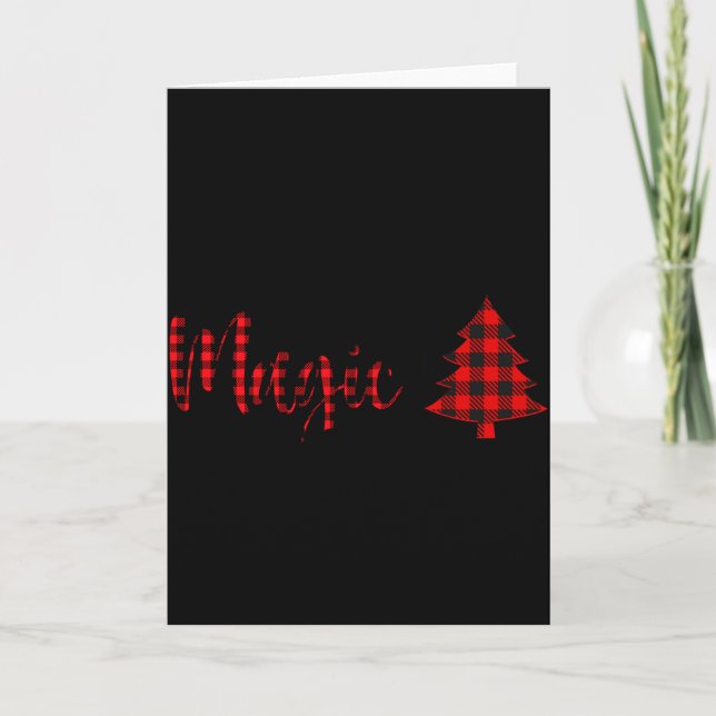 Carte Buffalo Plaid Believe In The Magic Of Christmas Ba (Devant)