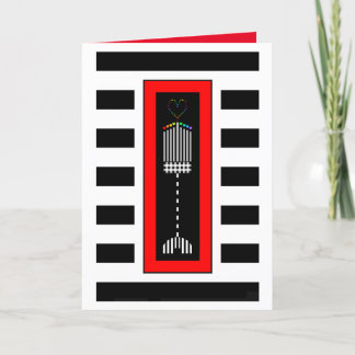 Carte Buffalo Plaid Hanoukka Menorah