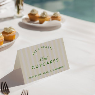 Carte Buffet Vintage Bachelorette Jaune & Vert