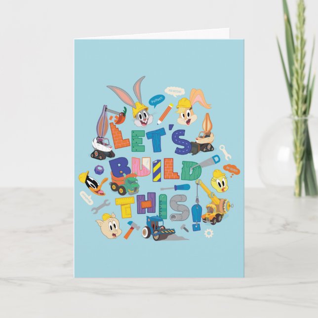 Carte BUGS BUNNY BUILDERS™| "Construisons ça" Collage (Devant)