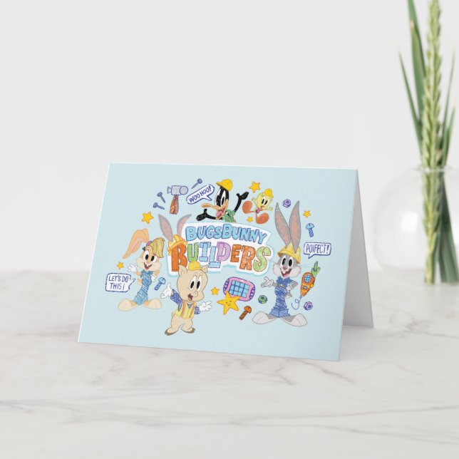 Carte BUGS BUNNY BUILDERS™| Group Sketch Art (Devant)