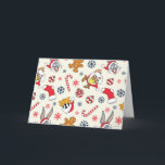 Carte BUGS BUNNY™, DAFFY DUCK™ & Lola Christmas Pattern<br><div class="desc">Celebrate the season with a little Looney Tunes mischief! This festive all-over print features beloved characters like Bugs Bunny, Daffy Duck, and Lola dressed in cheerful Santa hats and surrounded by classic holiday icons including candy canes, gingerbread cookies, ornaments, and snowflakes. The playful tossed pattern pops against a light background,...</div>