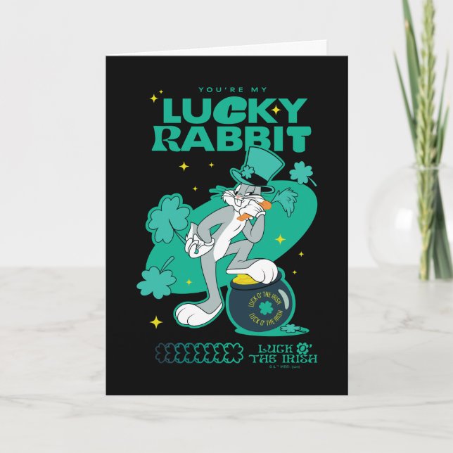 Carte BUGS BUNNY™ Lapin Chanceux (Devant)