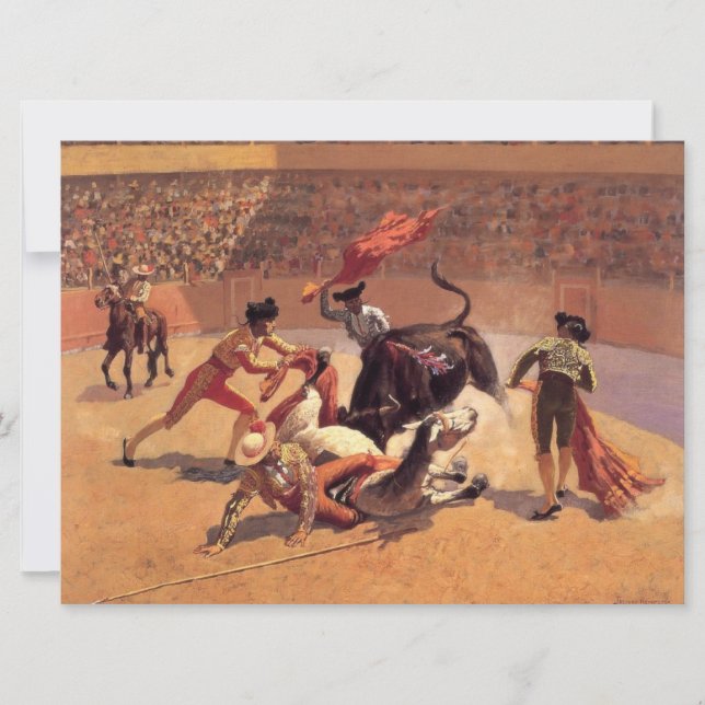 Carte Bull Fight in Mexico (par Frederic Remington) (Devant)