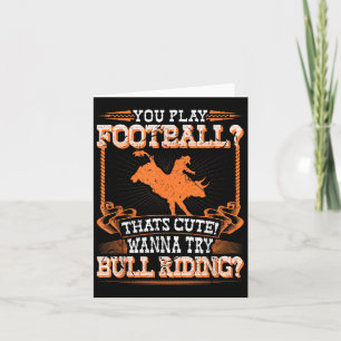 Carte Bull Riding Rodeo Football Cowboy Jaripeo Bu