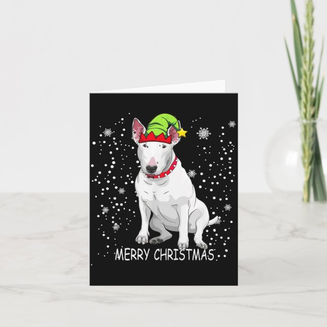 Carte Bull Terrier Dog Tree Christmas Sweater Xmas Dogs  (Devant)