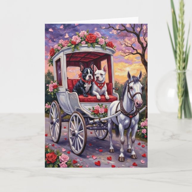 Carte Bull Terrier Dog Valentine's Day (Devant)