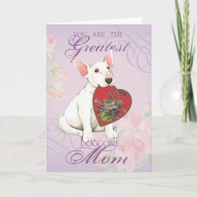 Carte Bull Terrier Heart Maman (Devant)