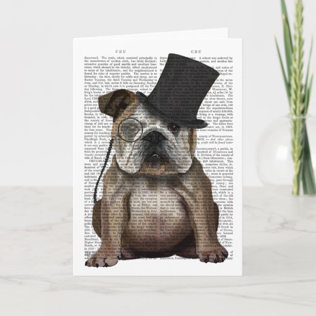 Carte Bulldog anglais, Hound officiel et Casquette (Devant)