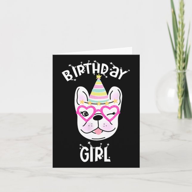 Carte Bulldog Frenchie Célébration Thème (Devant)