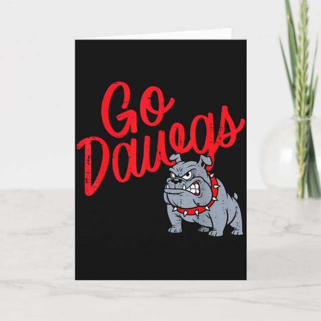 Carte Bulldog Go Dawgs Girls Youth Teen Boys Kids Men Wo (Devant)