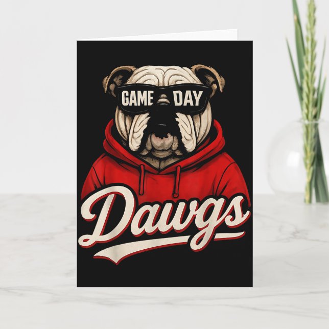 Carte Bulldog Graphic Dawgs Men Women Kid Boy Girl  (Devant)