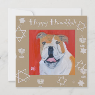 Carte Bulldog Happy Hanoukka