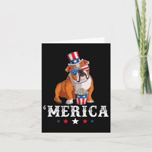 Carte Bulldog Men Femmes États-Unis drapeau anglais Bull