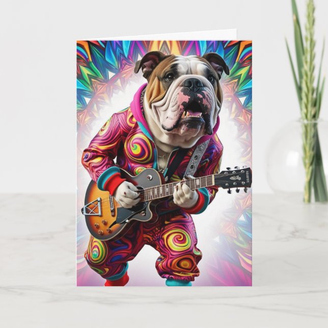 Carte Bulldog Rock Star Card (Devant)