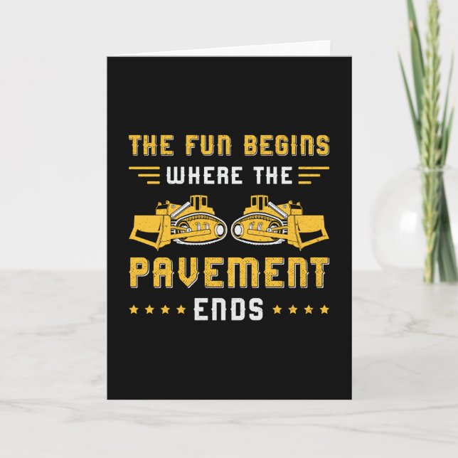 Carte Bulldozer Pavement se termine chantier de construc (Devant)