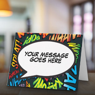 Carte Bulle de dialogue personnalisée - Bande dessinée a