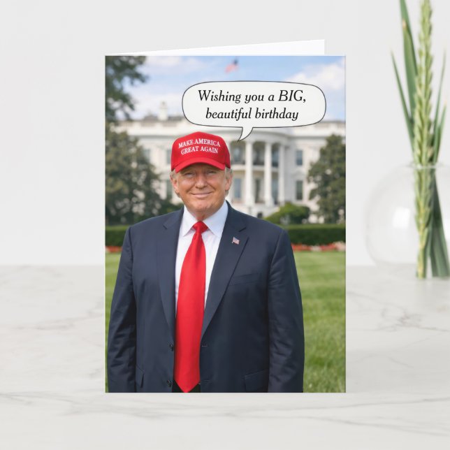 Carte Bulle de discours d'anniversaire de Trump (Devant)