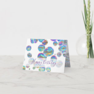 Carte Bulles colorées heureux anniversaire de bienvenue