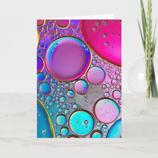 Carte Bulles Liquid Art Blank (Devant)