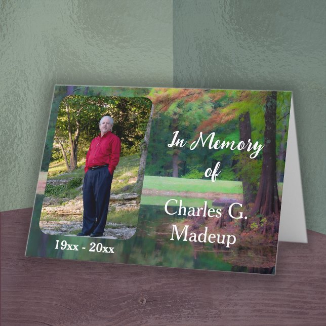 Carte Bulletin de service funèbre en mémoire de (Créateur téléchargé)