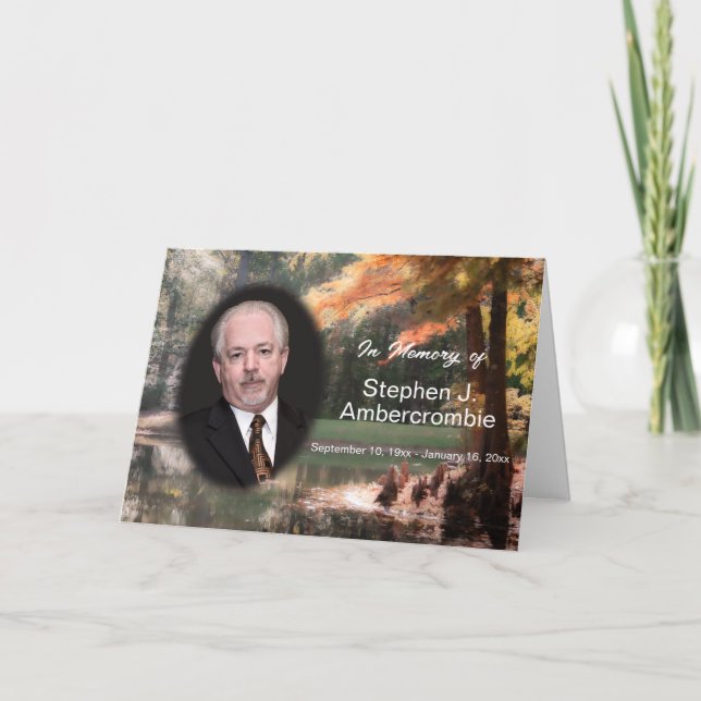 Carte Bulletin du service commémoratif en mémoire (Devant)