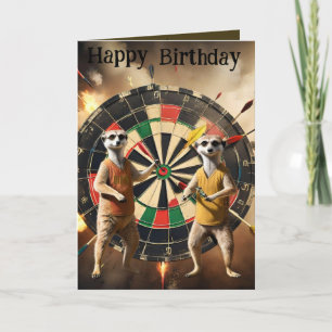 Carte Bullseye Burrow : Meerkat Dart Players, Anniversai