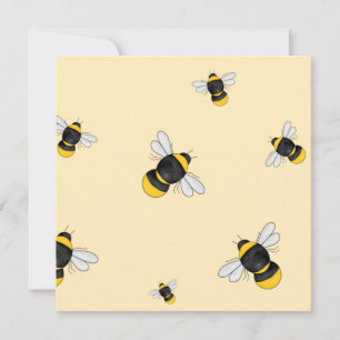 Carte Bumble Bee Flat