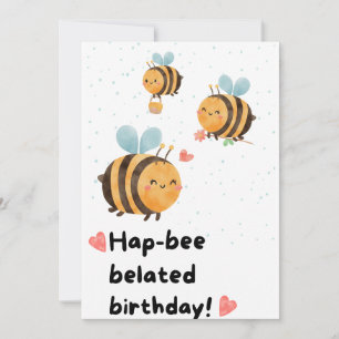 Carte Bumblebee Anniversaire tardif