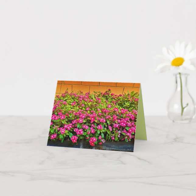 Carte Bunches de fleurs roses - Vierges (Petite plante)