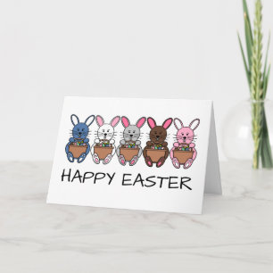 Carte Bunnies de Pâques, Joyeux Pâques